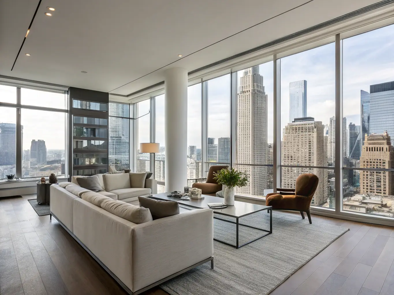 Modern interior space with innovative lighting, furniture, and spatial organization, reflecting a blend of aesthetics and functionality.